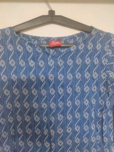 💥Blue Embroidered Top