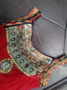 Red Anarkali Kurta with Dupatta