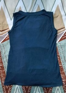 Chic Blue Sleeveless Top
