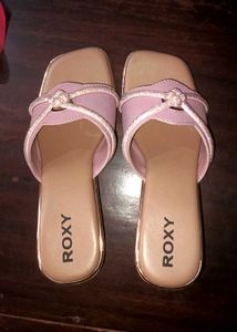Cute Pink Embellished Slides