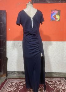 Elegant Navy Blue Maxi Dress