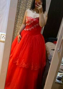 Stunning Red Embellished Gown