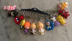 Cute Cartoon Character Keychains Set