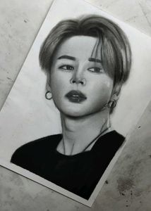 JIMIN 👑 (BTC) Hand-Drawn Portrait Sketch