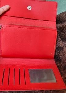 Hot Red Color Women's Purse