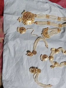 Pearl Necklace and Earring Set