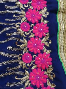 Elegant Embroidered Saree