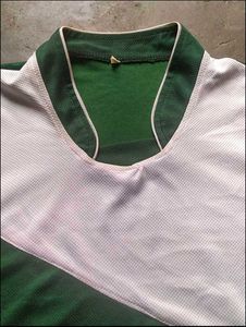 Green &amp; White Color Block Jersey