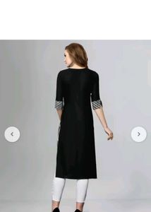 Stylish Black Kurta with Geometric Print
