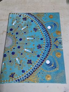 Hand-Painted Mandala Canvas Art