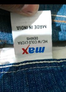 MAX Classic Blue Denim Jeans mid rise