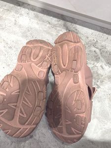 Pink Cross Strap Platform Sandals
