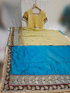 Elegant Embellished Saree &amp; Blouse