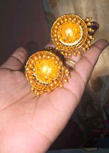 Griiham Stone Studded Jhumka Earrings