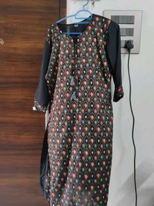 New Black  Kurti with Tassels
