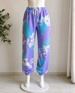 Purple & Blue Tie-Dye Women's Jogger Pants