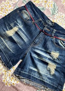 Blue Denim Shorts