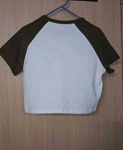 NUON White &amp; Olive T-Shirt
