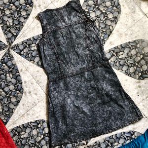 ZARA FIRST COPY Acid Wash Denim Dress