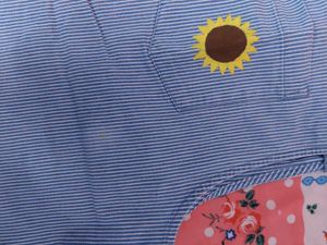 Cute Blue Striped Pinafore Dress