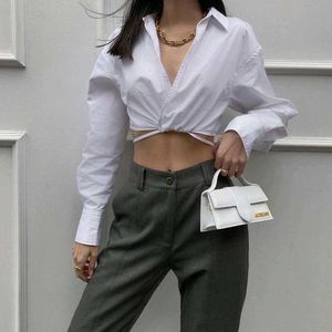 ZARA crop shirt with tie