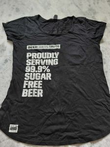 Black "Proudly Serving 99.9% Sugar Free Beer" T-Sh