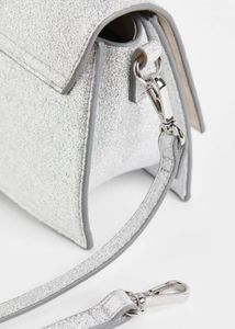 H&amp;M Silver Glitter Mini Handbag