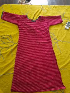 Pink Striped Kurti
