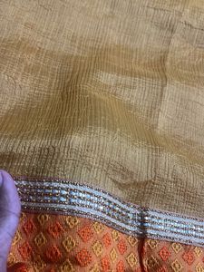 Elegant Yellow Saree with Embroidered Border