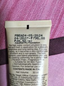 Colorbar Aquafeel Pro Foundation