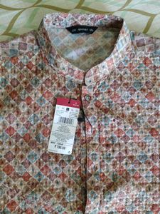 New multi color thread work cotton kurta