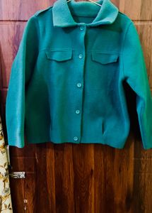 Teal Button-Down coat