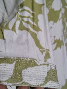 Green Floral Print Kurta
