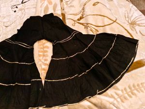 Black Sharara with Gold Detail