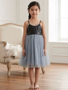 Chic Black & Grey Tulle Dress