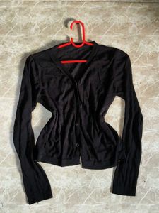 Black Cardigan Sweater