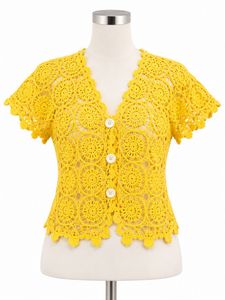 Crochet Button-Up Top