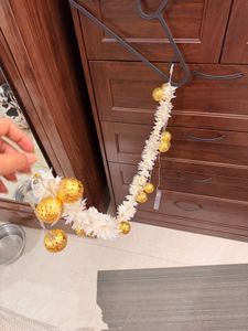 Decorative String Lights with Gold Orbs
