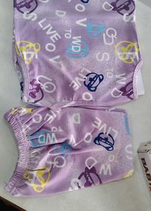 Cute Purple Love Pajama Set