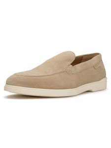 Men's Biege Leather Suede Loafers