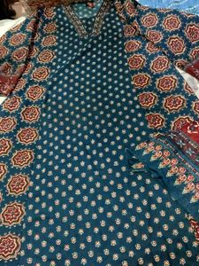 💙 Elegant Blue Long Gown with Dupatta 💙