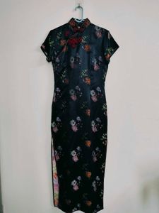 Elegant Floral Cheongsam Dress