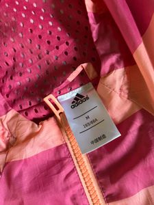 Adidas Pink Stripe Hooded Jacket