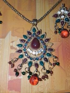 Indian Style Necklace and Earring Set