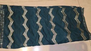 Elegant Teal Dupatta with Sequins