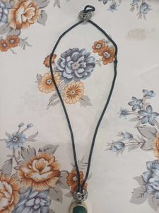 Ethnic Necklace Set with Green Beads