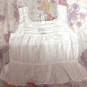 Women's White Peplum Blouse