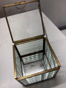 Vintage Glass Jewelry Box