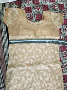 Beautiful Golden Chanderi Kurta