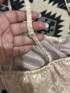 Peach Brocade Strappy Tunic